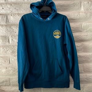 Vans off the wall men’s teal blue/yellow hoodie